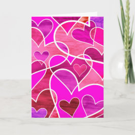 Abstract hart Happy Valentines-dagkaart Kaart