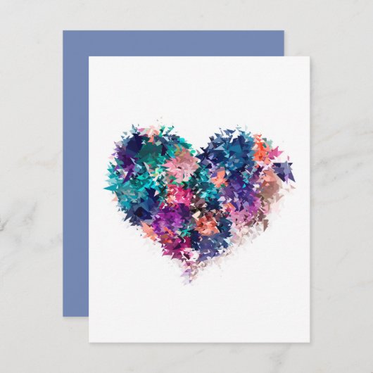 Abstract hart kaart (Voorkant / Achterkant)