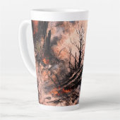 Abstract Hart Latte Mok - Elegant Art Design (Linkerhoek)