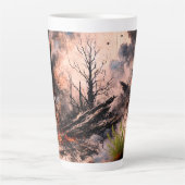Abstract Hart Latte Mok - Elegant Art Design (Voorkant)