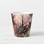 Abstract Hart Latte Mok - Modern Artistic Design (Voorkant)
