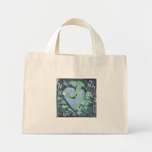 abstract hart mini tote bag (Voorkant)