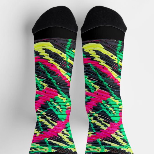 Abstract Hart Neon Kleur Sokken (Top)