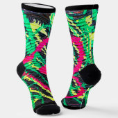 Abstract Hart Neon Kleur Sokken (Gebogen)