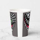 Abstract hart op grijs papieren bekers (Rechts)