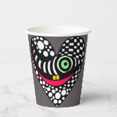 Abstract hart op grijs papieren bekers (Voorkant)