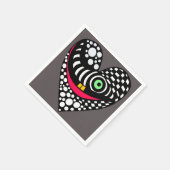 Abstract hart op grijs servet (Hoek)