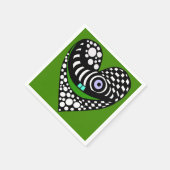 Abstract hart op groen servet (Hoek)