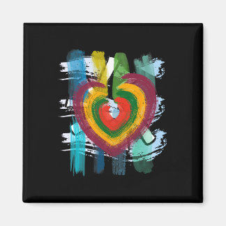 Abstract Hart Painterly Valentijn Abstracte Kunst Magneet