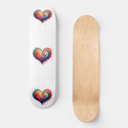Abstract hart persoonlijk skateboard (Voorkant)