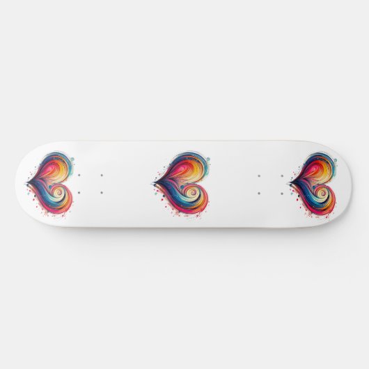Abstract hart persoonlijk skateboard (Horizontaal)
