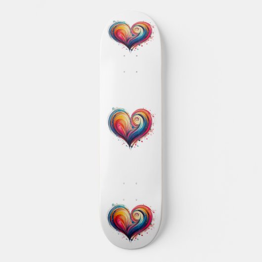 Abstract hart persoonlijk skateboard (Voorkant)