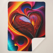 Abstract hart sherpa deken (Voorkant)