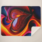 Abstract hart sherpa deken (Voorkant (horizontaal))