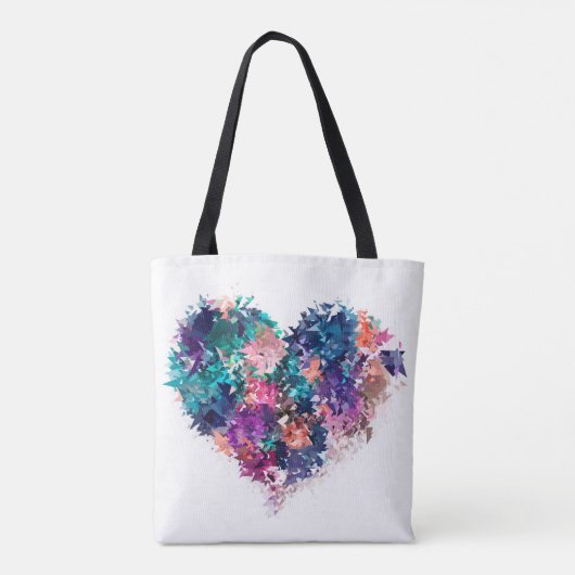 Abstract hart tote bag (Achterkant)