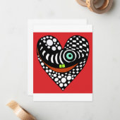 Abstract hart Valentijnskaart Notitiekaartje (Voorkant / Achterkant in situ)