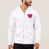 Abstract Hart Vet Rood En Roze Wervelpatroon Hoodie (Voorkant)