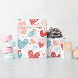 Abstract hartenpatroon cadeaupapier