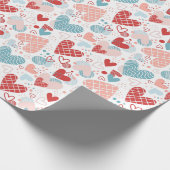 Abstract hartenpatroon cadeaupapier (Hoek)