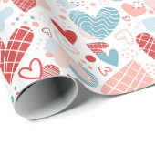 Abstract hartenpatroon cadeaupapier (Rol Hoek)