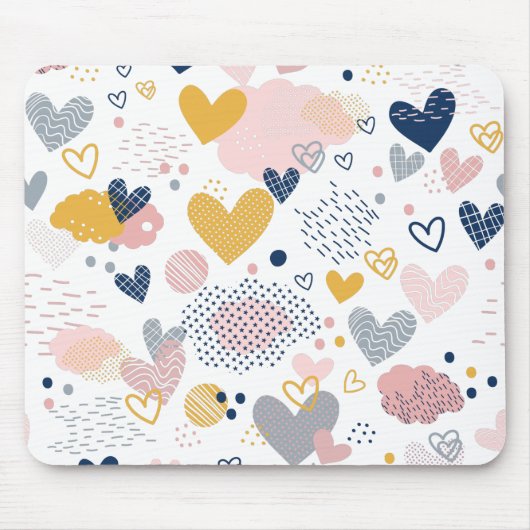 Abstract hartenpatroon muismat (Voorkant)
