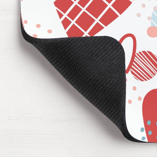 Abstract hartenpatroon muismat (Hoek)