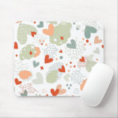 Abstract hartenpatroon muismat (Met muis)