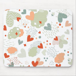 Abstract hartenpatroon muismat