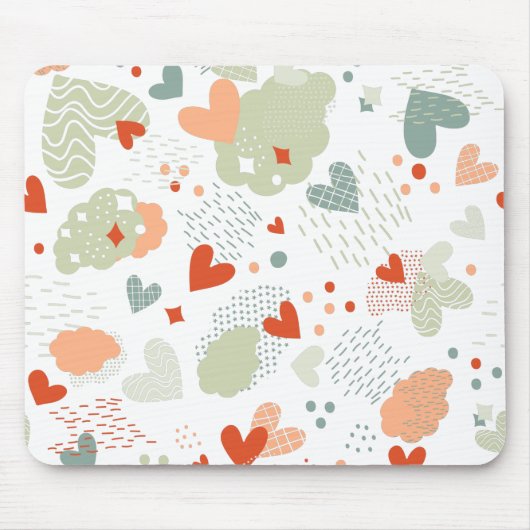 Abstract hartenpatroon muismat (Voorkant)