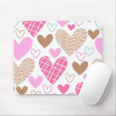 Abstract hartenpatroon muismat (Met muis)