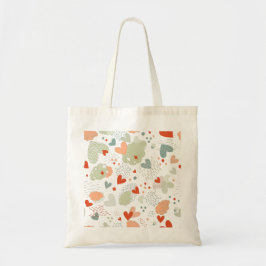 Abstract hartenpatroon tote bag