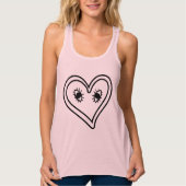 Abstract hartgezicht tanktop (Voorkant)