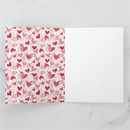 Abstract hartjes patroon inpakpapier middelgrote c kaart