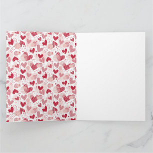 Abstract hartjes patroon inpakpapier middelgrote c kaart