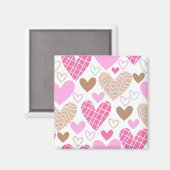 Abstract hartjes patroon magneet (Voorkant / Achterkant)