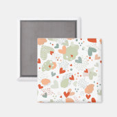 Abstract hartjes patroon magneet (Voorkant / Achterkant)
