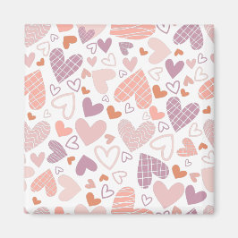 Abstract hartjes patroon magneet