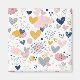 Abstract hartjes patroon magneet