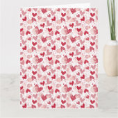 Abstract hartjespatroon inpakpapier cadeau middelg kaart (Voorkant)