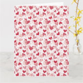 Abstract hartjespatroon inpakpapier middelgrote ca kaart (Gele Bloem)