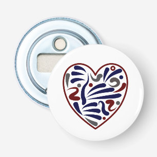 abstract hartpatroon button flesopener