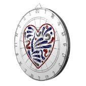  abstract hartpatroon dartbord (Voorkant Rechts)