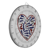  abstract hartpatroon dartbord (Voorkant Links)