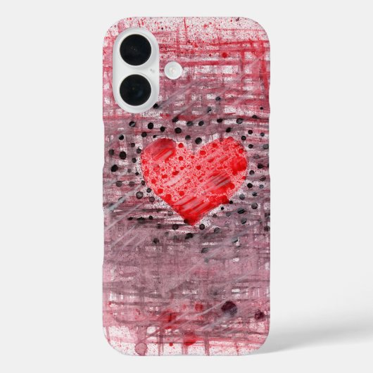 Abstract Hartpatroon – Elegante iPhone 16 Hoes (Achterkant)