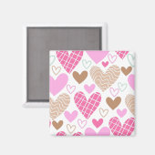 Abstract hartpatroon magneet (Voorkant / Achterkant)