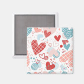 Abstract hartpatroon magneet (Voorkant / Achterkant)