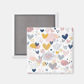 Abstract hartpatroon magneet (Voorkant / Achterkant)