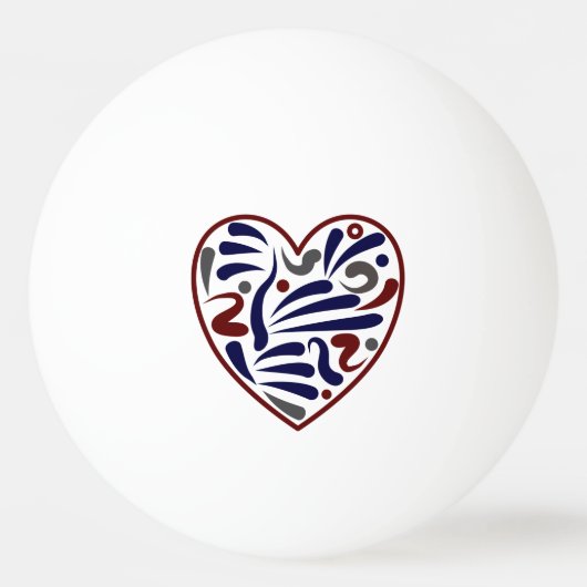 abstract hartpatroon pingpongbal (Voorkant)