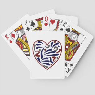  abstract hartpatroon pokerkaarten