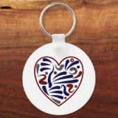  abstract hartpatroon sleutelhanger (Voorkant)
